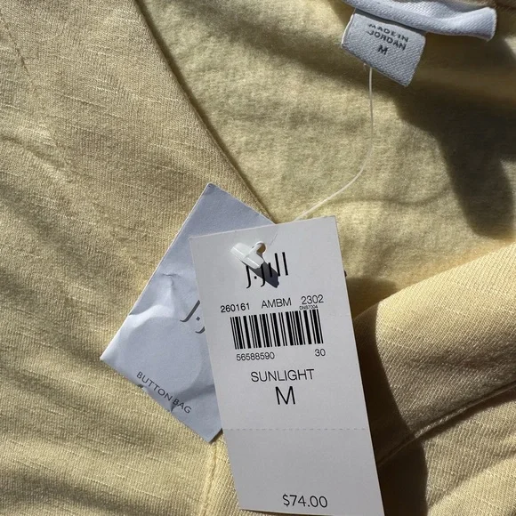 J. Jill Soft Yellow V-Neck Tunic with Button Accents - Picture 8 of 8